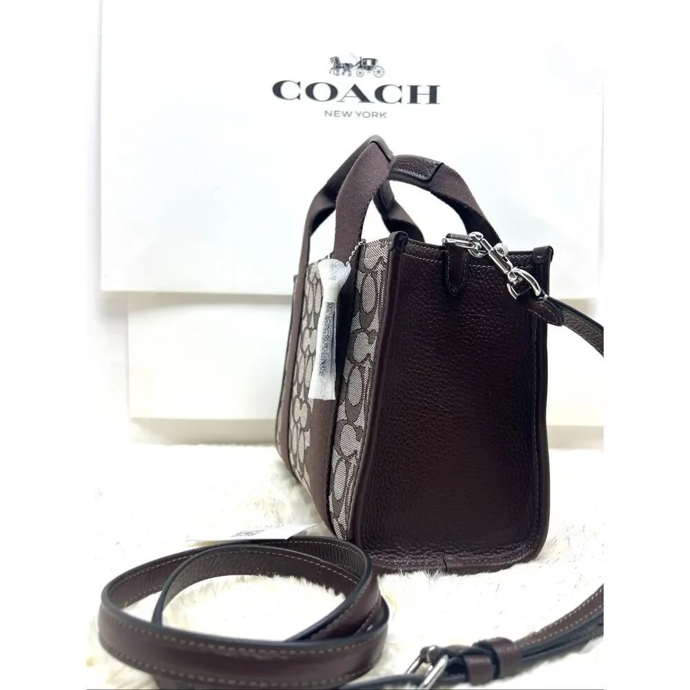 🔥🎁New! Coach Smith Tote 24 Handbag In Sig Jacquard Msrp:$378.00